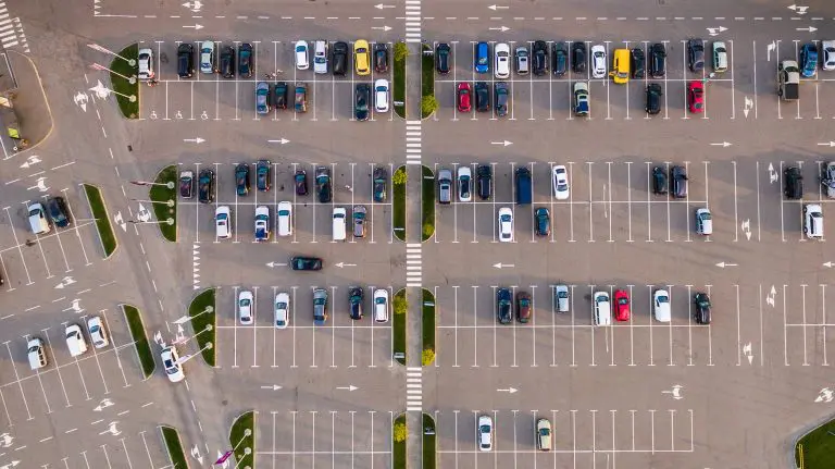 image of a parking lot top view