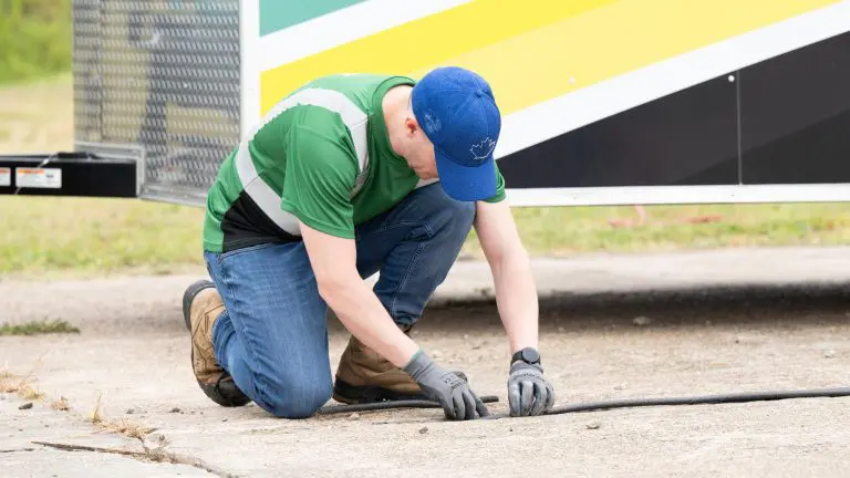 image of everline specialist doing concrete joint sealing