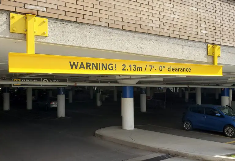 image of a parking lot with signage