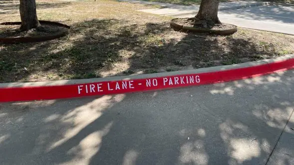 image of a fire lane line painting by everline