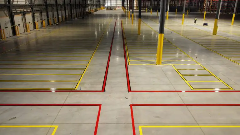 image of a floor with line painting