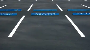 image of a parking space with parking block