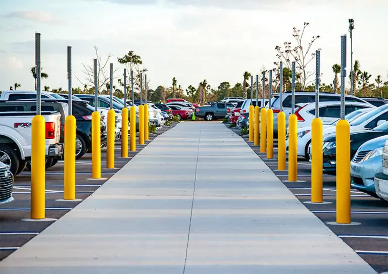 image of a parking lot with signage