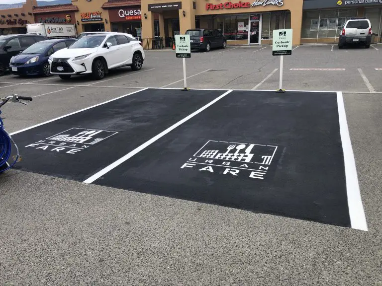 image of a parking lot with signage